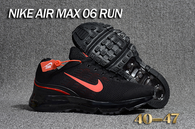 Nike Air Max 06 Run Black Red Shoes - Click Image to Close
